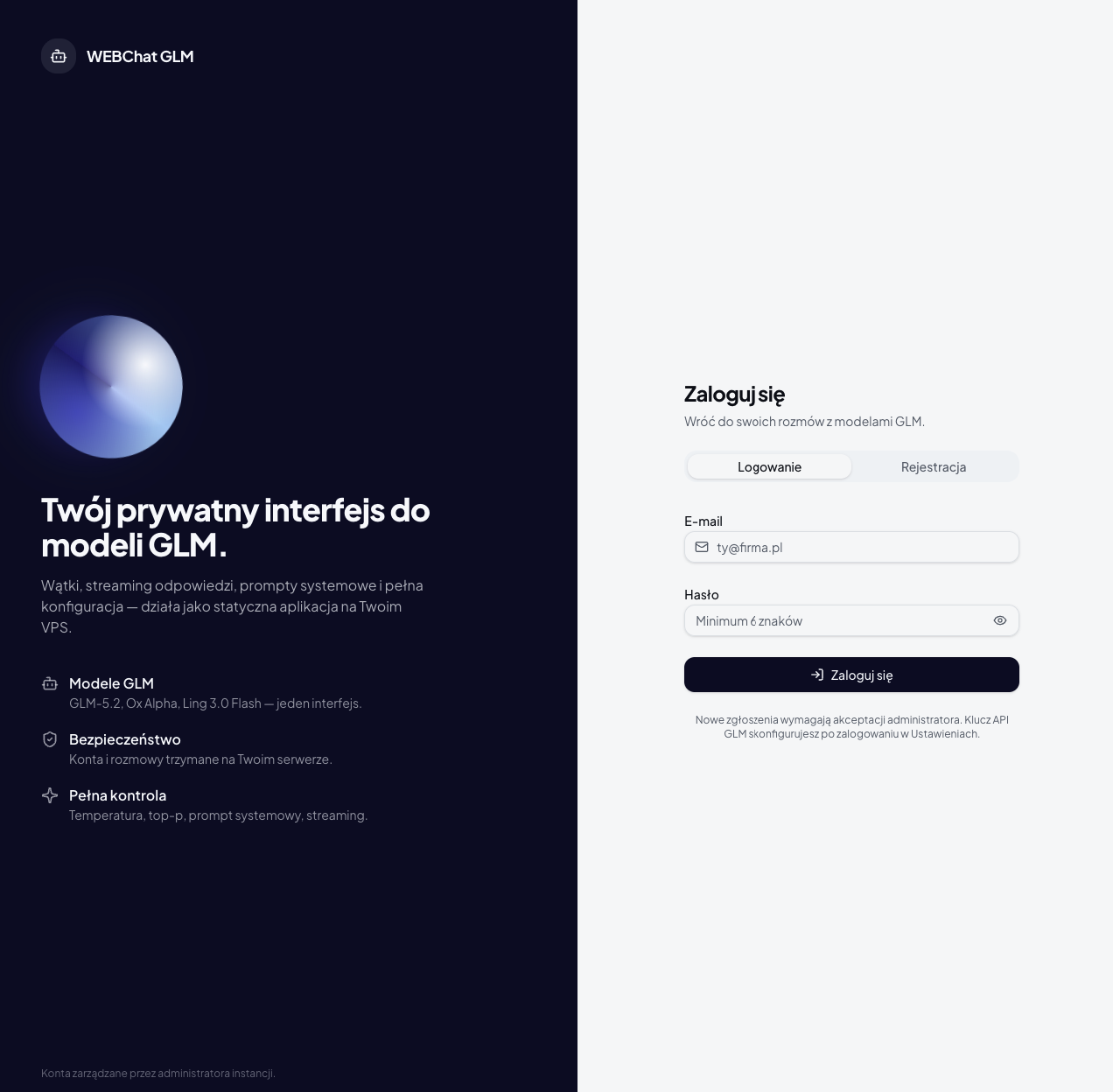 GLM Chat - realizacja Kreatorzy Sieci