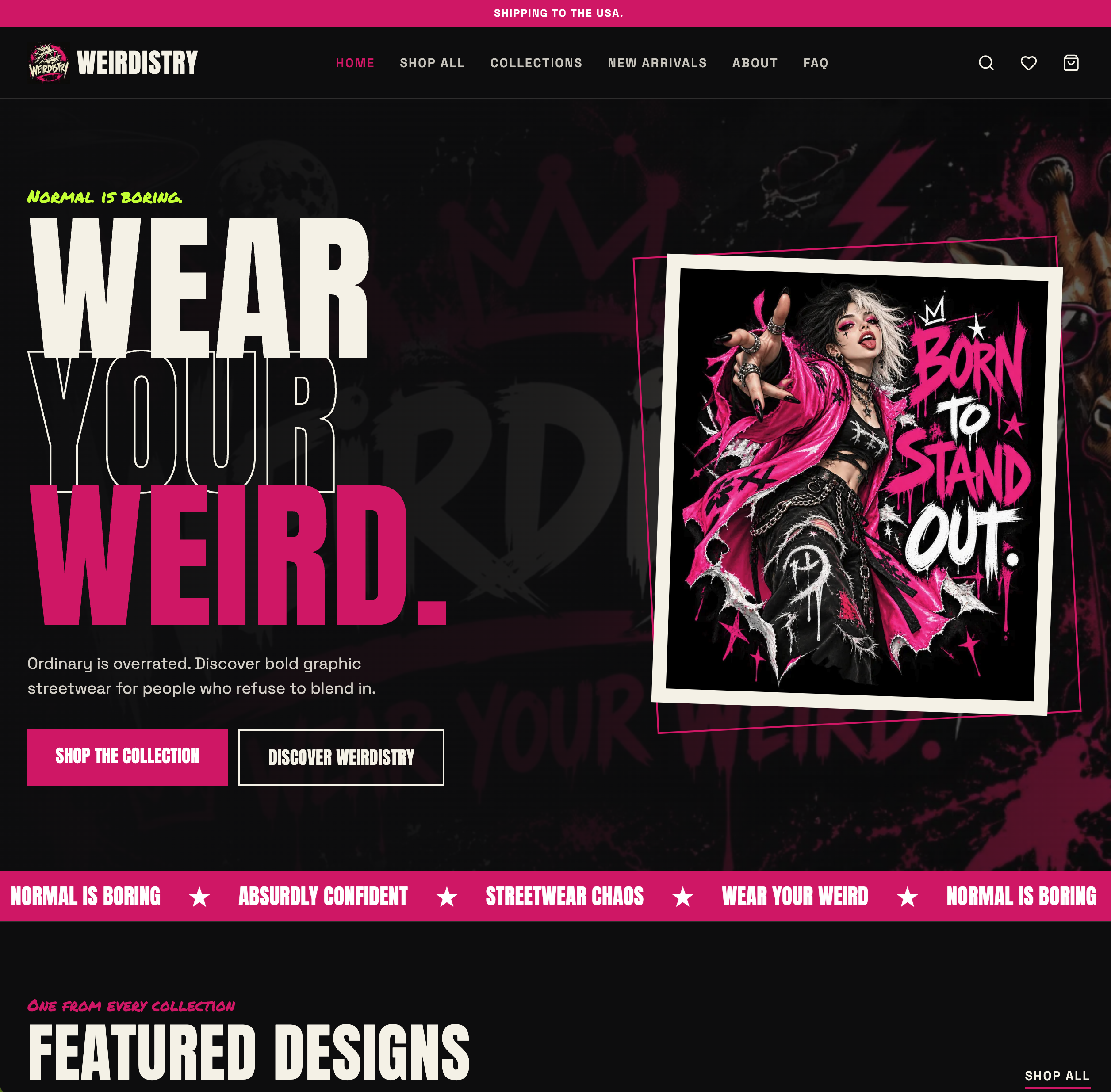 WEIRDISTRY SHOP - realizacja Kreatorzy Sieci