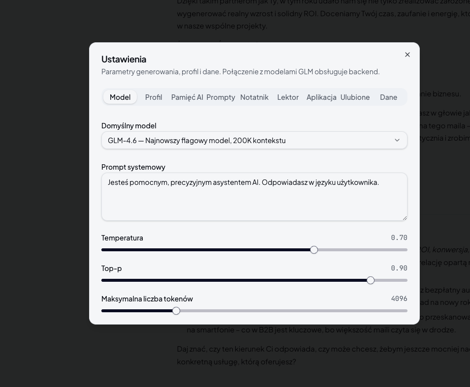 GLM Chat Enterprise - mit Implementierung - zrzut ekranu 11