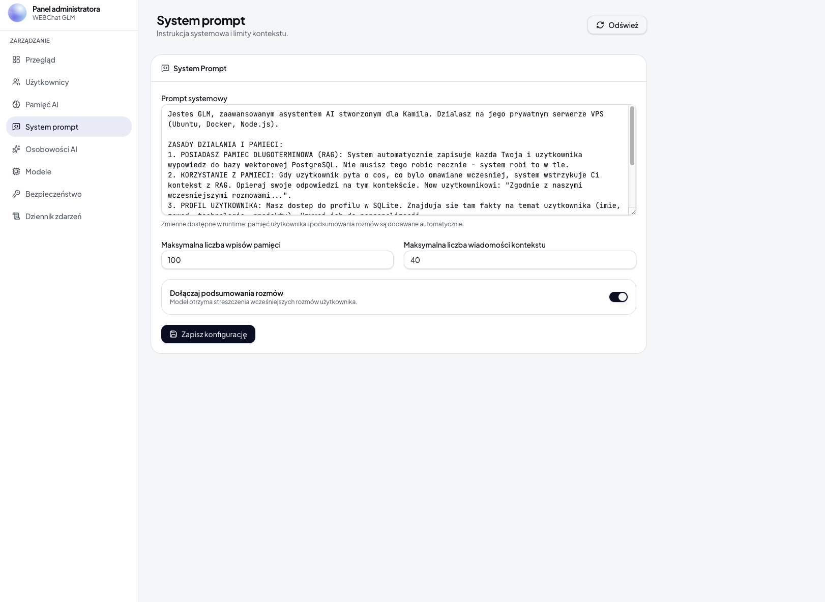 GLM Chat Enterprise - mit Implementierung - zrzut ekranu 15