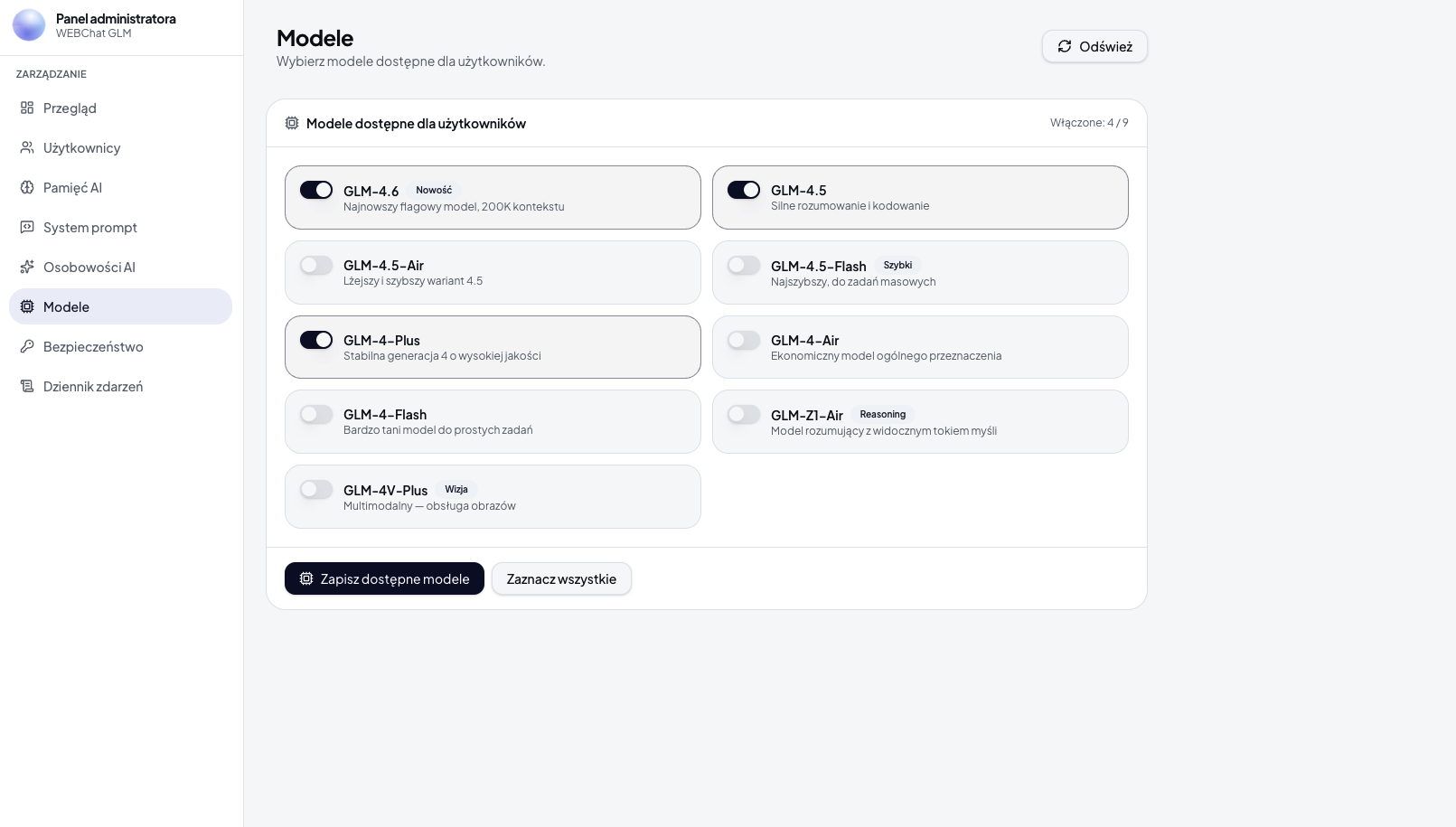 GLM Chat Enterprise - mit Implementierung - zrzut ekranu 17